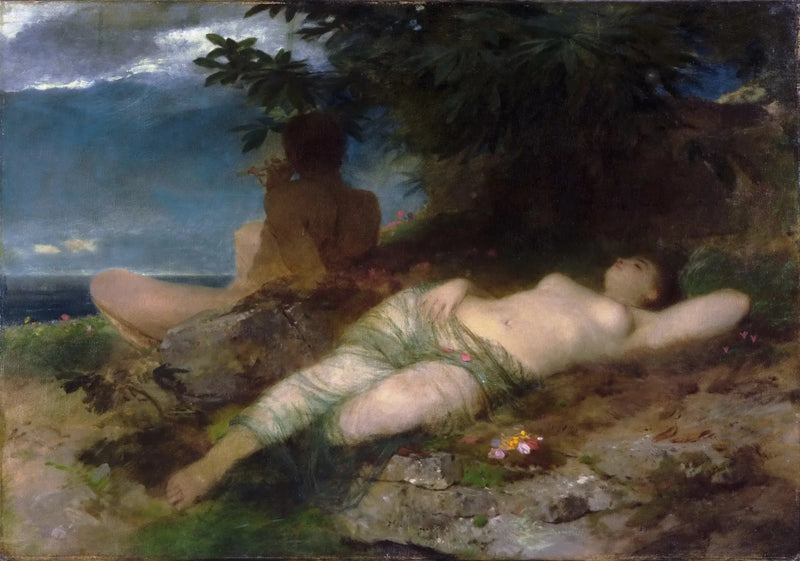 Ninfa y sátiro - Arnold Böcklin