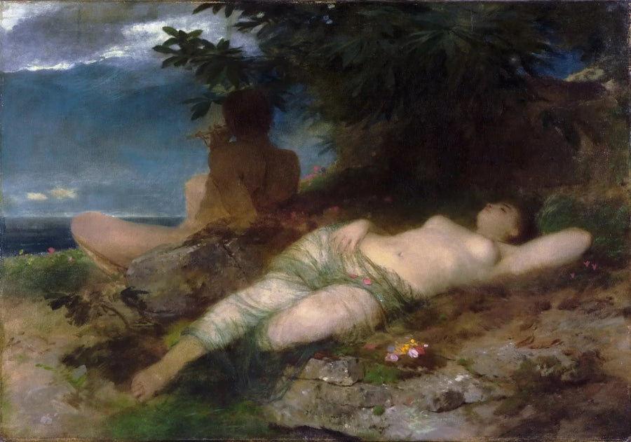 Ninfa y sátiro - Arnold Böcklin