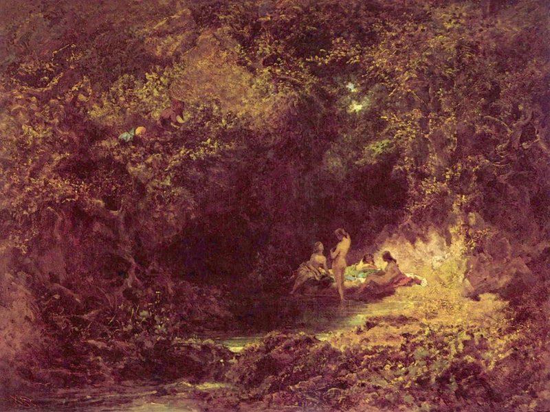 Ninfas en el baño - Carl Spitzweg