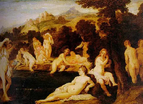 Ninfas en el baño - David Teniers el Joven