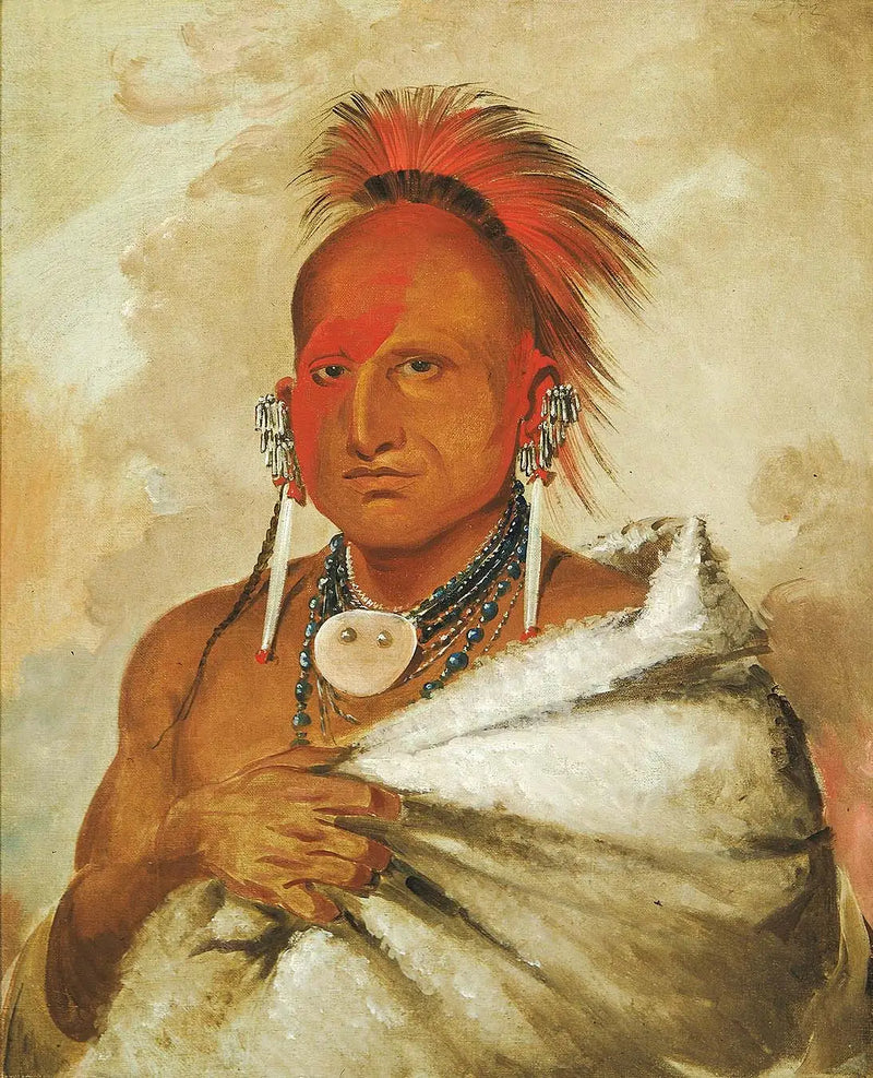 O-rón-gás-see, cazador de osos, un guerrero famoso - George Catlin