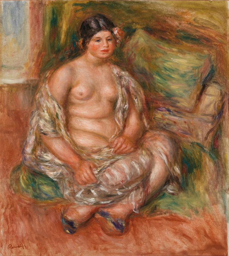 Odalisca sentada (Odalisca sentada) - Pierre-Auguste Renoir