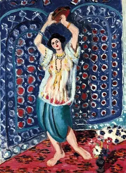 Odalisca con pandereta (Armonía en azul) - Henri Matisse