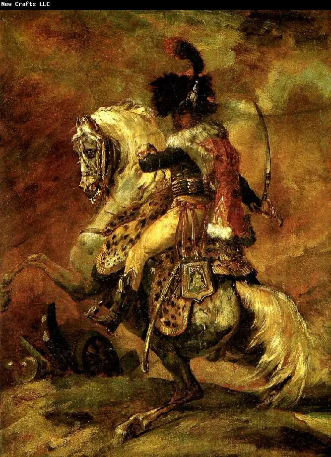 Oficial de cazadores a caballo de la guardia imperial cargando - Théodore Géricault