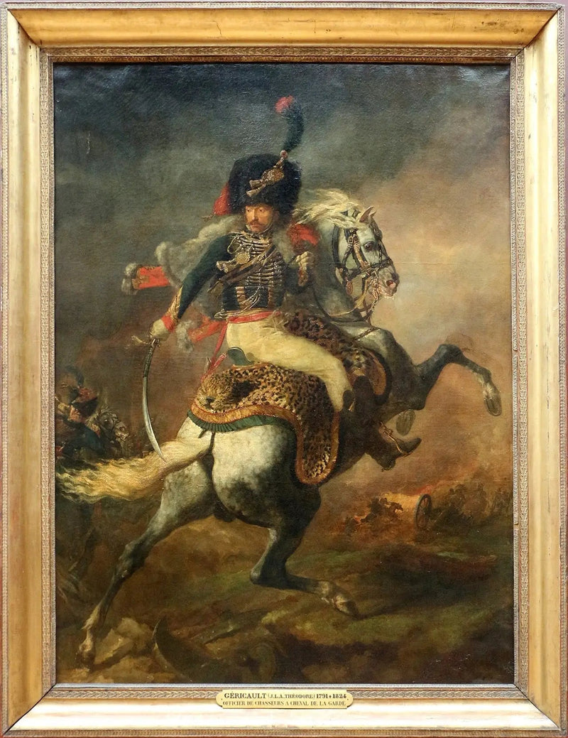 Oficial de cazadores a caballo de la guardia imperial cargando - Théodore Géricault