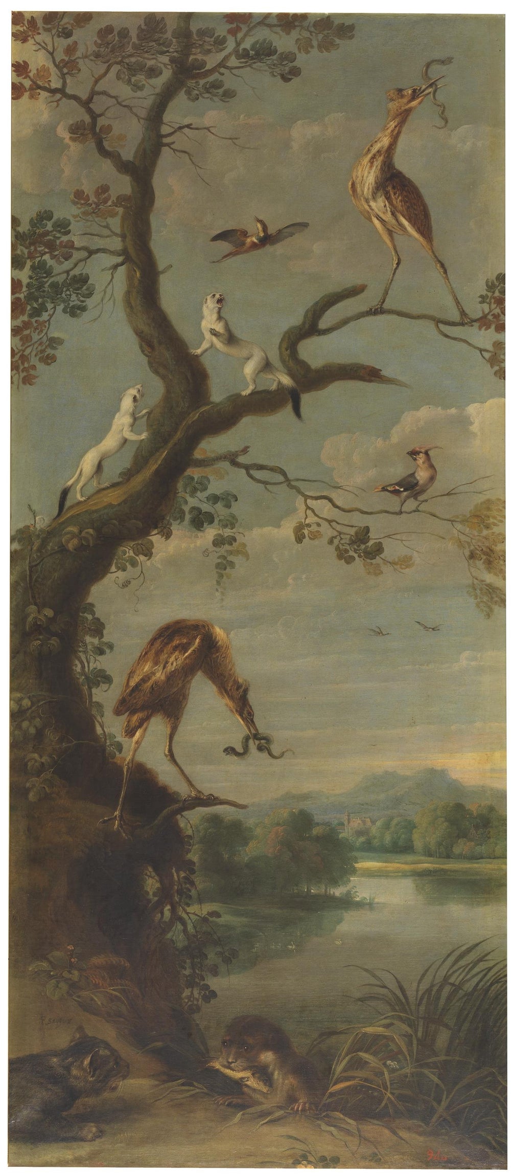 Oiseaux aquatiques et hermines - Frans Snyders image 1 copie de tableau peinte à la main