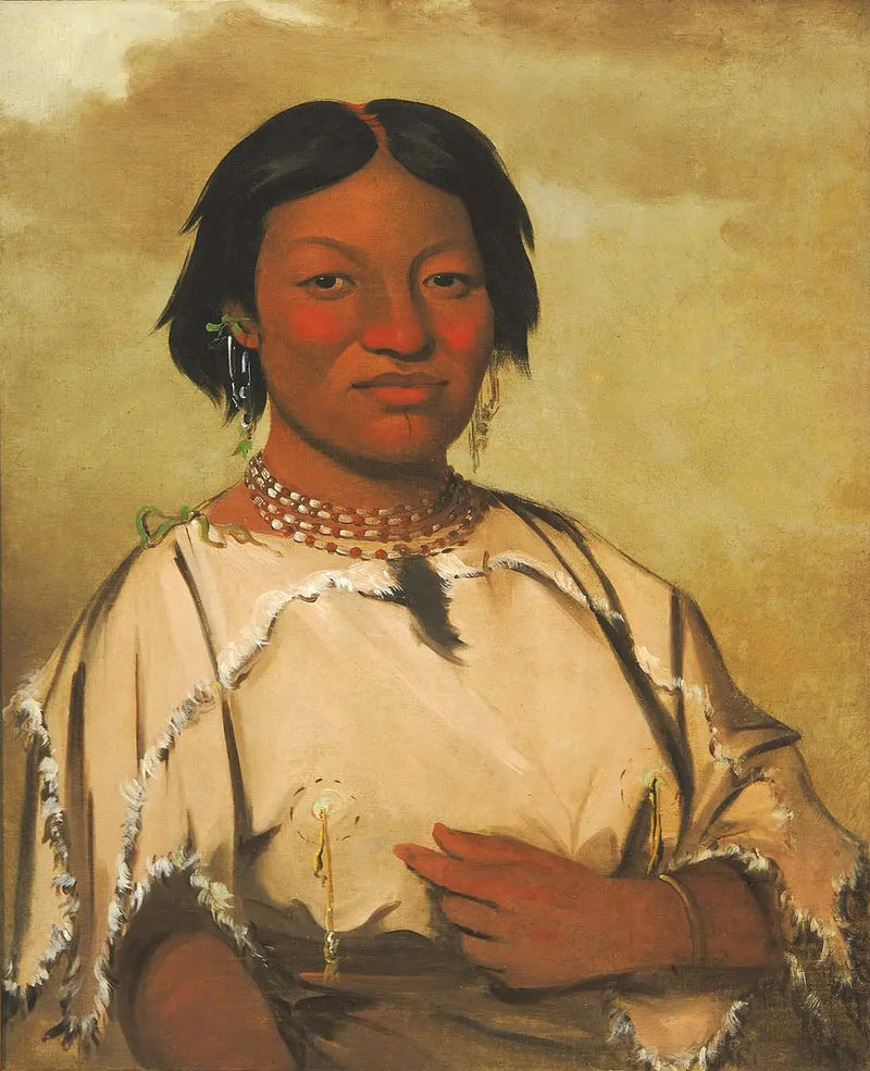 Oó-je-en-á-he-a, La mujer que vive en la guarida de un oso - George Catlin