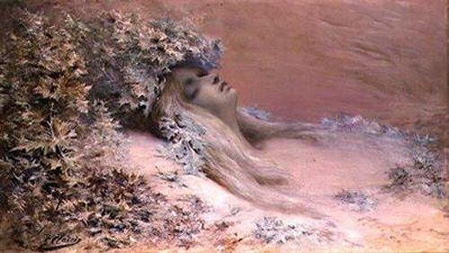 Ophélie aux chardons - Georges Clairin image 1 tableau peint à l’huile sur toile