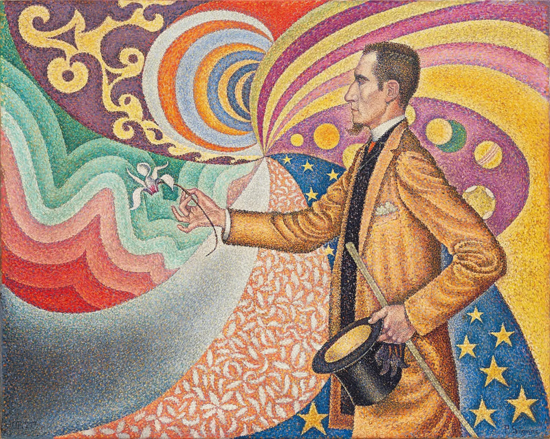 Opus sobre el esmalte de un fondo rítmico de medidas y ángulos, de tonos y matices, retrato del Sr. Félix Fénéon en 1890 - Paul Signac