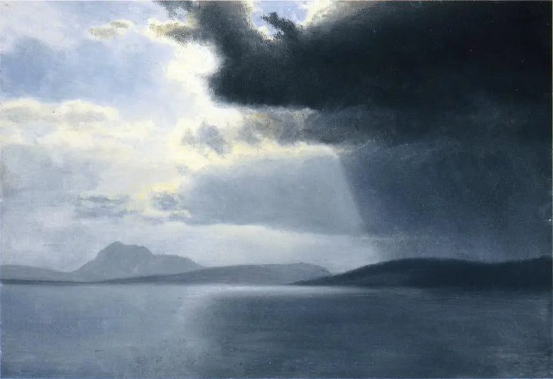 Tormenta inminente sobre el río Hudson - Albert Bierstadt