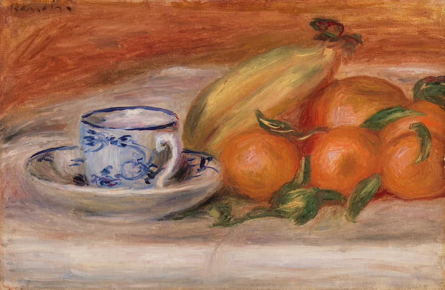 Naranjas, plátanos y taza de té (Naranjas, plátanos y taza de té) - Pierre-Auguste Renoir
