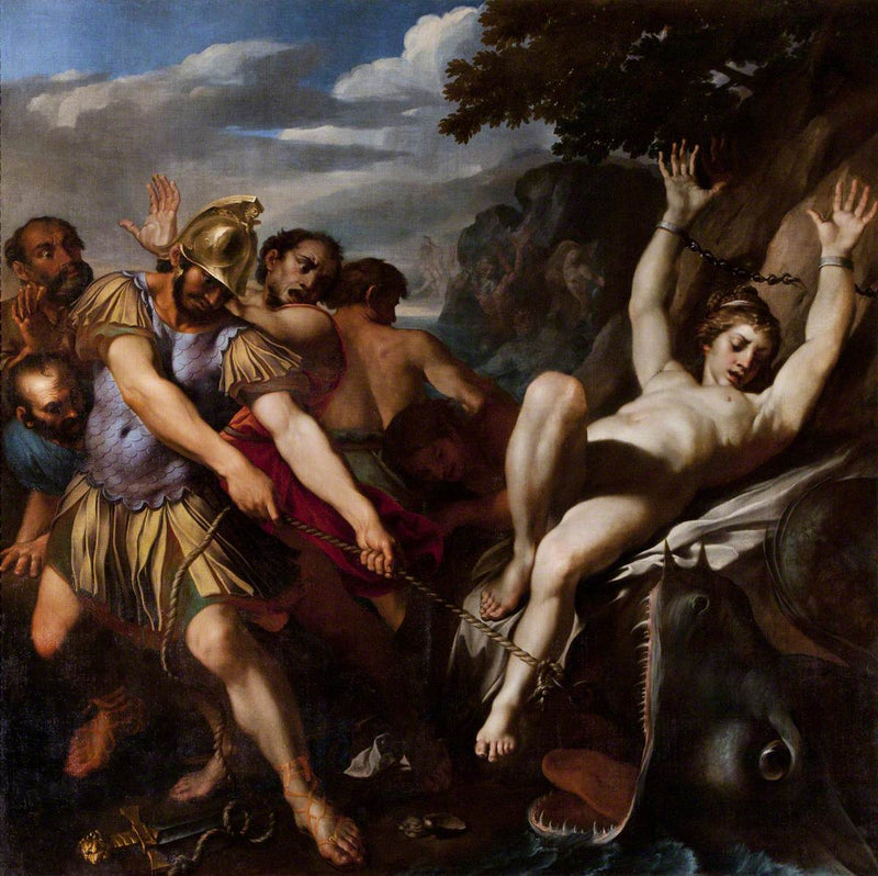 Orlando entregando a Olimpia del monstruo marino - Ludovico Carracci