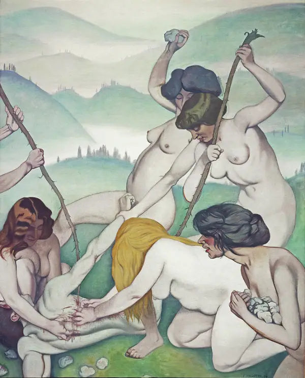 Orfeo descuartizado por las ménades - Félix Vallotton