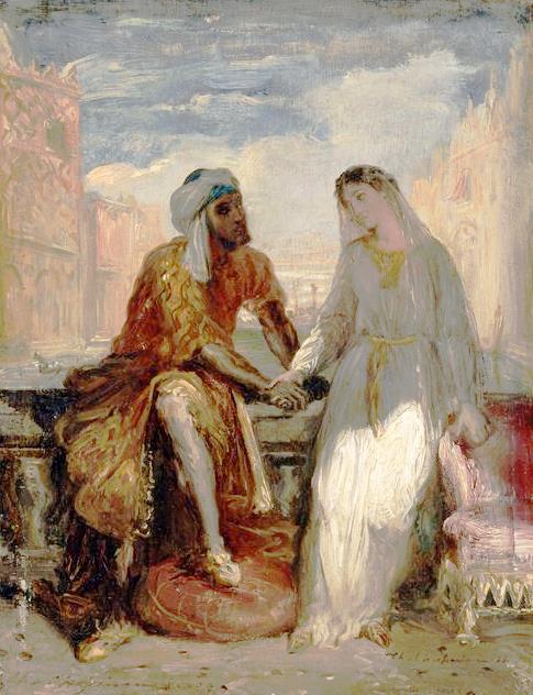 Otelo y Desdémona en Venecia - Théodore Chassériau