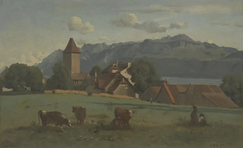 Ouchy, cerca de Lausana - Jean-Baptiste Camille Corot