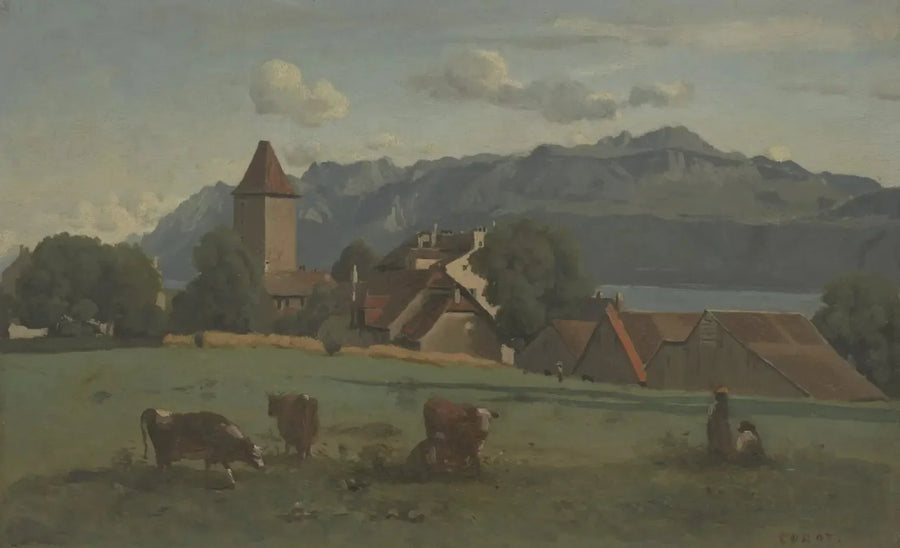 Ouchy, cerca de Lausana - Jean-Baptiste Camille Corot