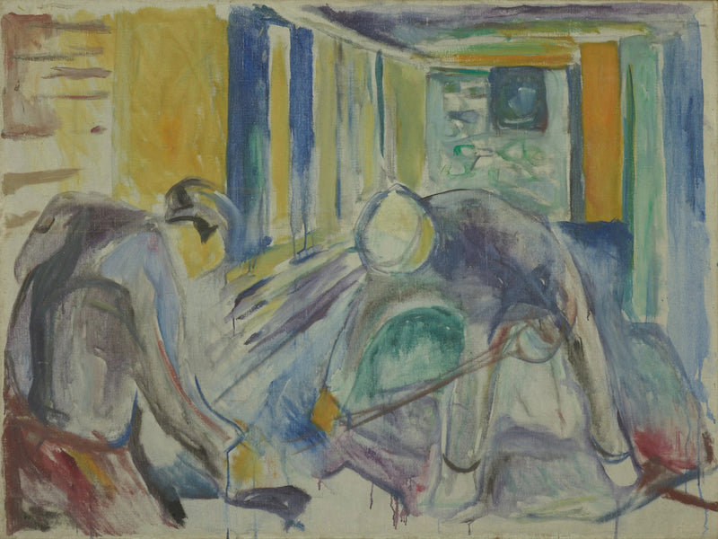 Trabajadores de la construcción en el estudio - Edvard Munch