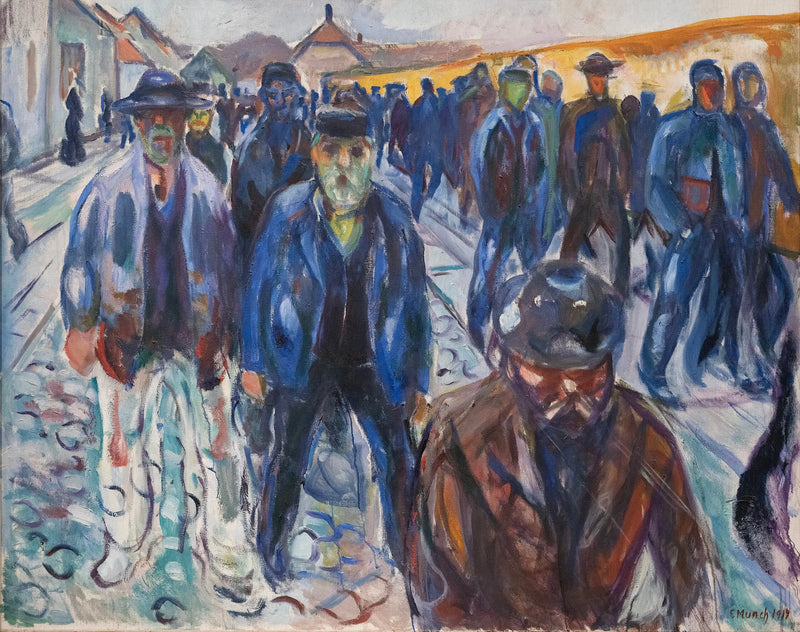 Trabajadores en el camino de regreso - Edvard Munch