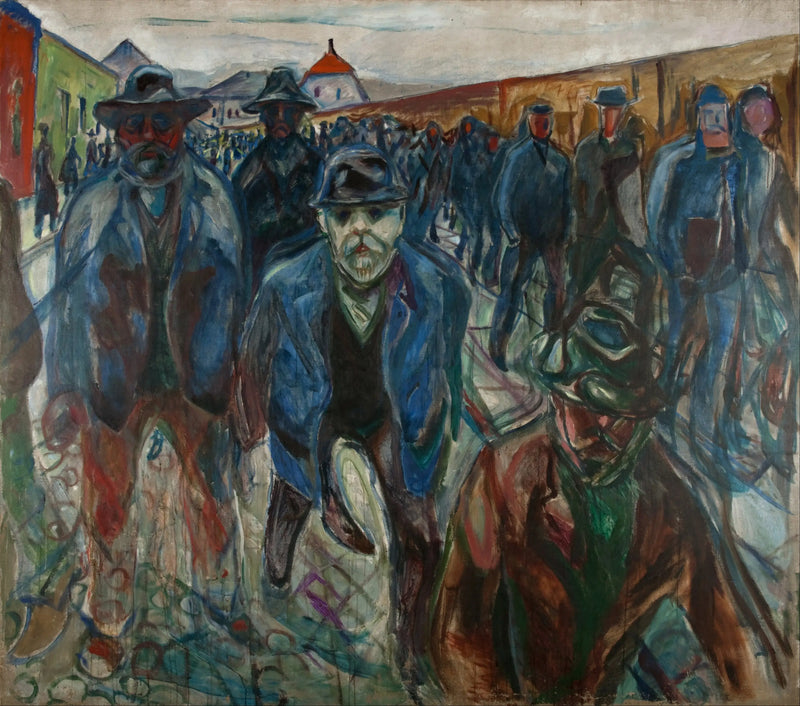 Trabajadores en el camino de regreso - Edvard Munch