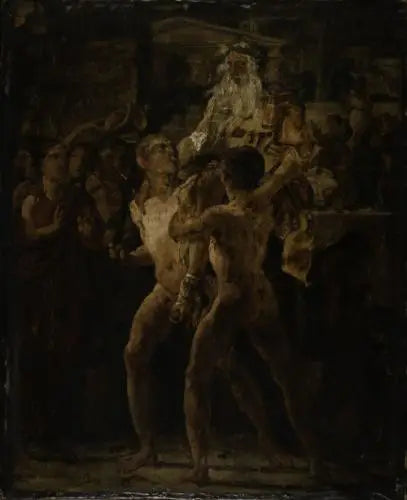 Ovación de Homero, boceto. Tema antiguo - Théodore Géricault