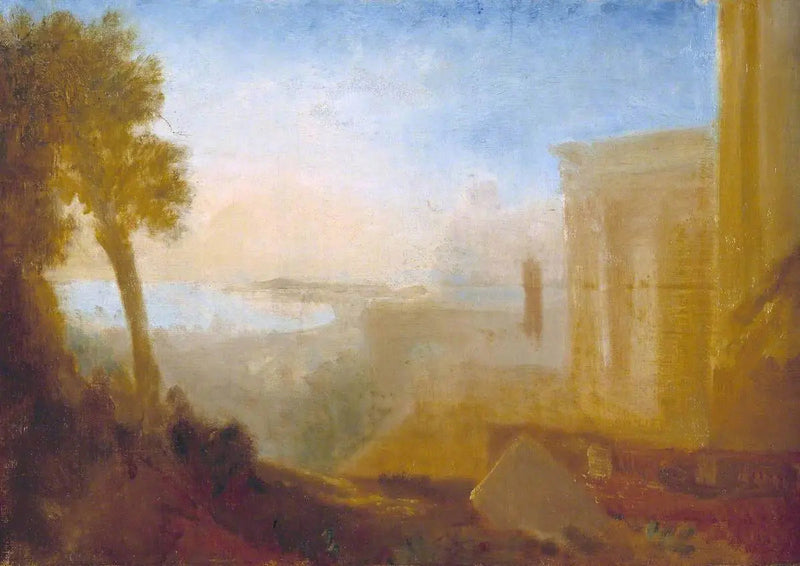 Vista de la Costa, con Edificio Clásico - J. M. W. Turner