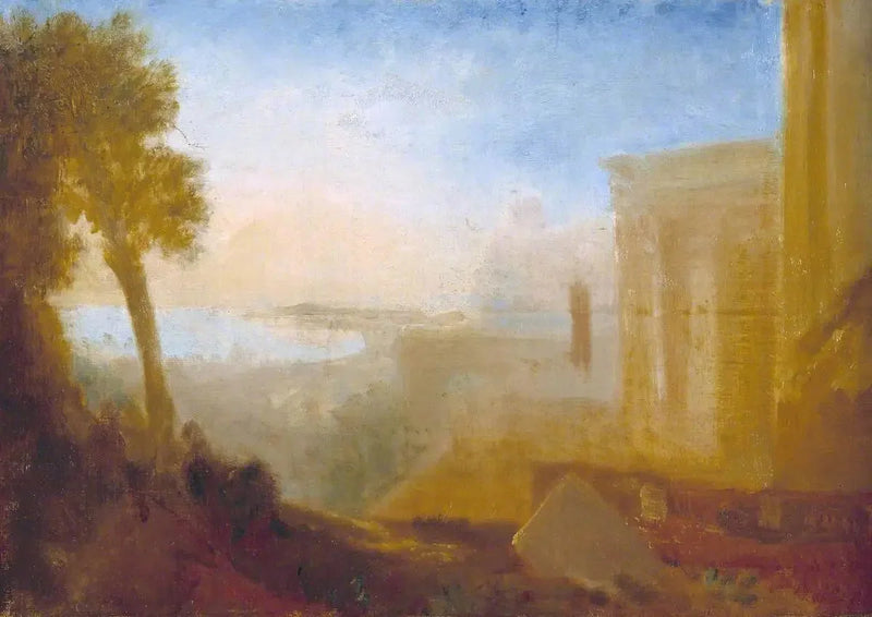 Vista de la Costa, con Edificio Clásico - J. M. W. Turner