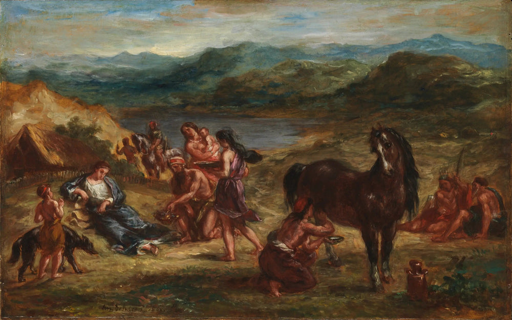 Ovide chez les Scythes - Eugène Delacroix image 1 tableau peint à l’huile sur toile