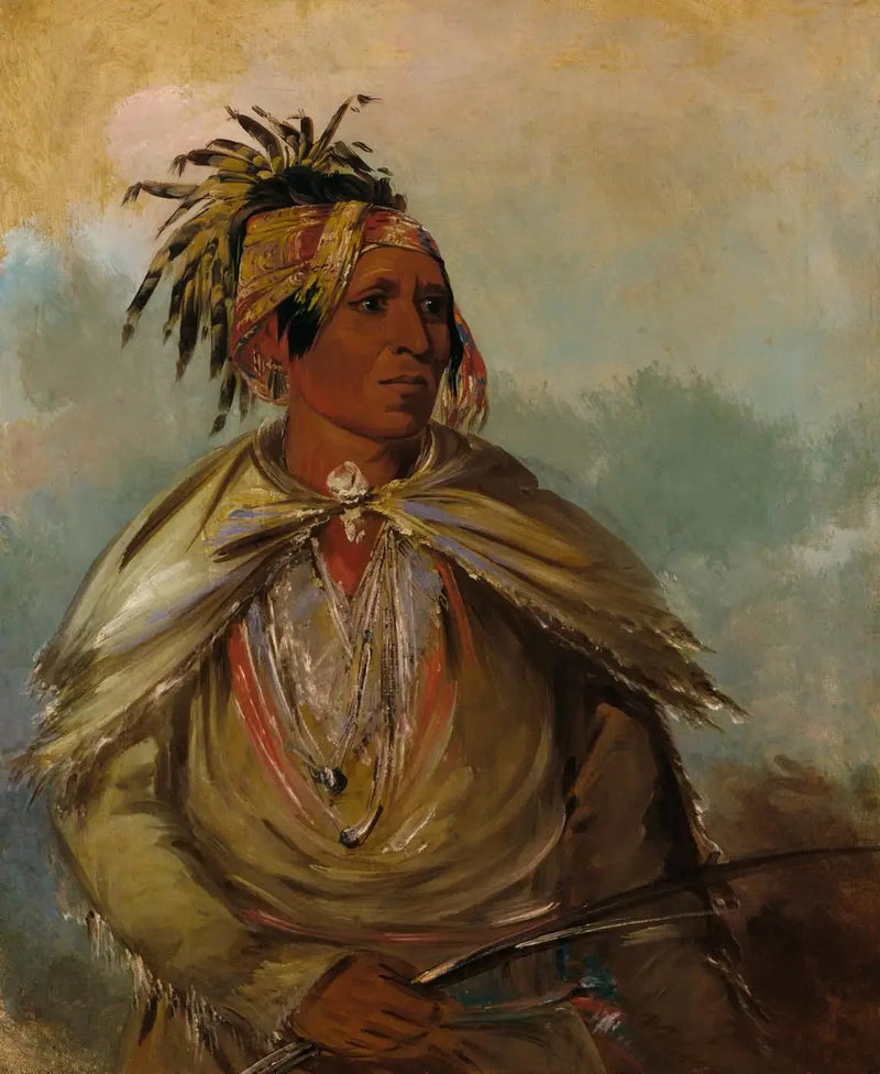 Pah-mee-ców-ee-tah, el hombre que caza, un jefe - George Catlin