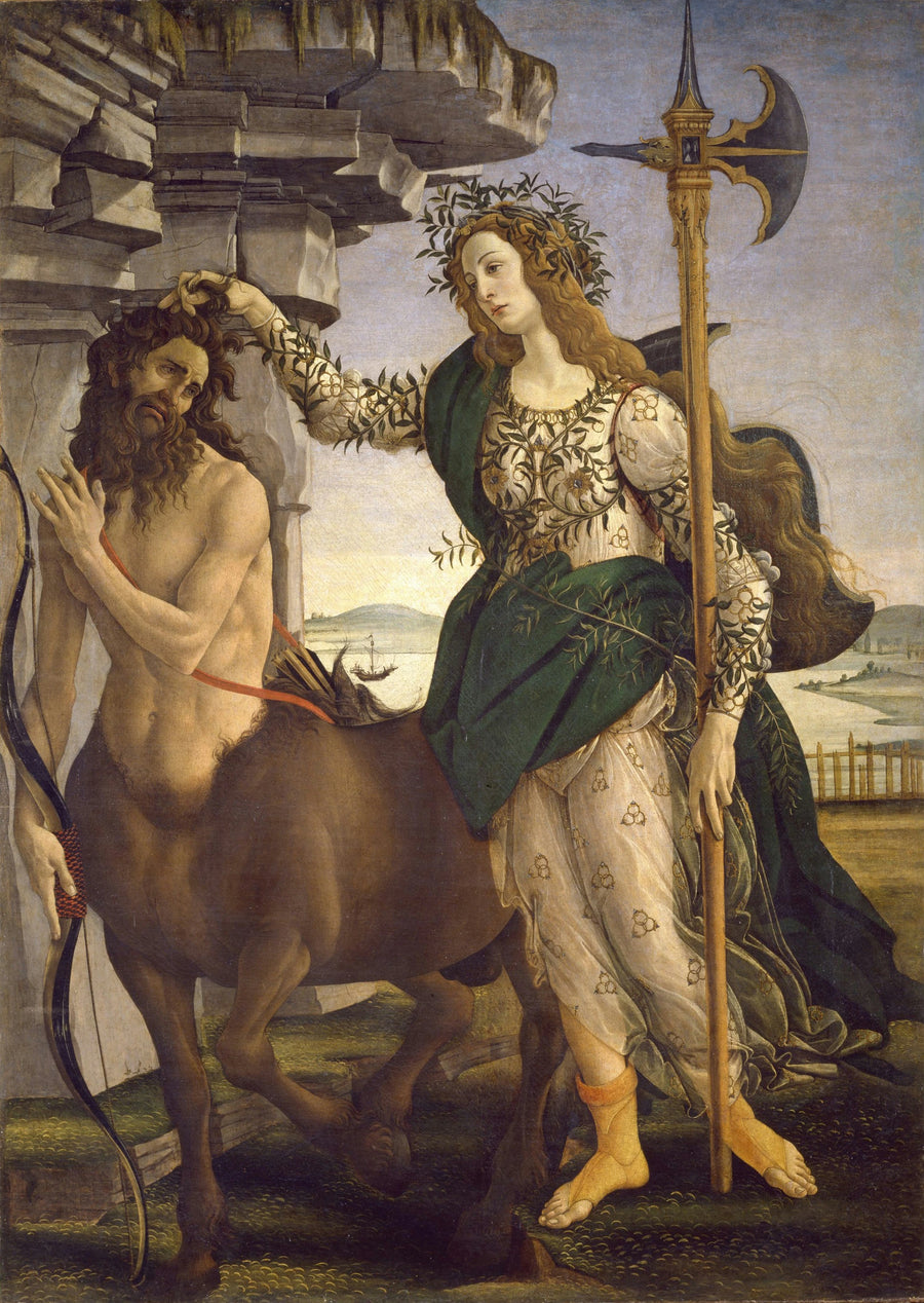 Pallas et le Centaure de Sandro Botticelli, vers 1480-1485, Galerie des Offices – reproduction peinture à l’huile sur toile