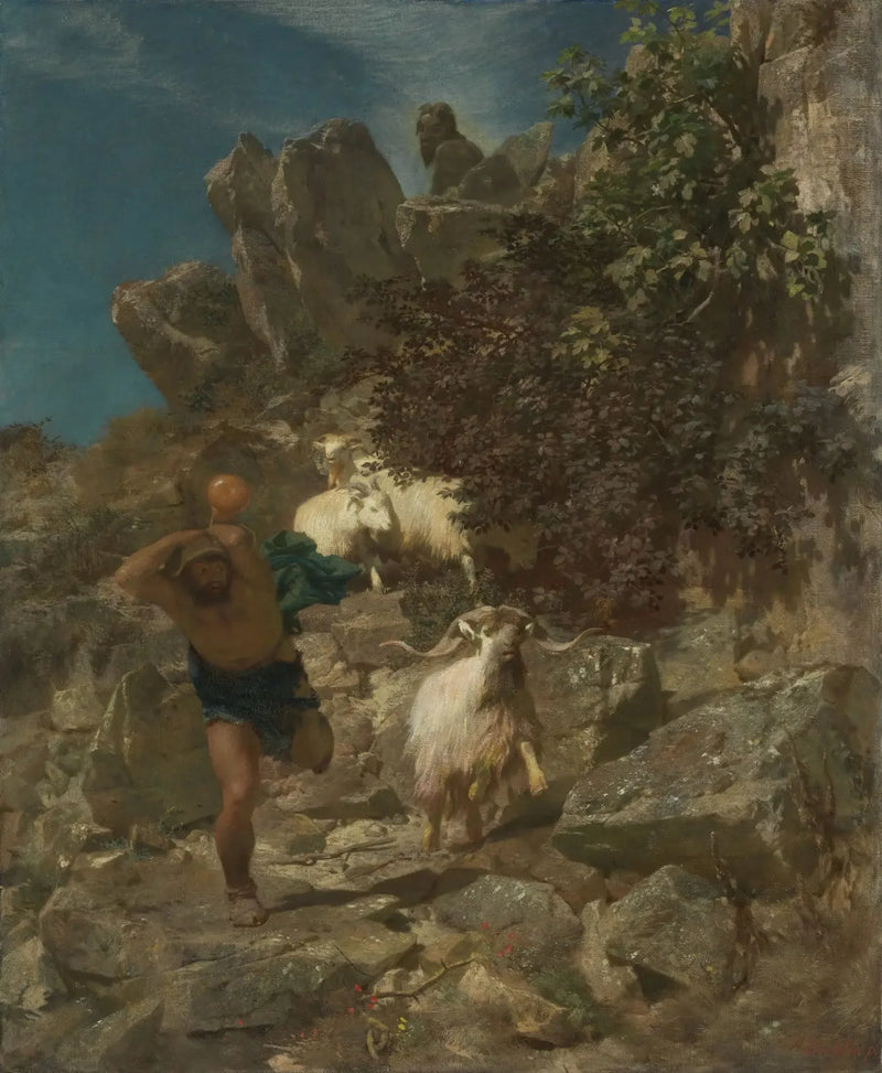 Pan aterroriza a un pastor - Arnold Böcklin