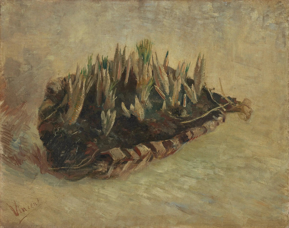 Panier de bulbes de crocus - Vincent van Gogh image 1 reproduction artisanale de tableau