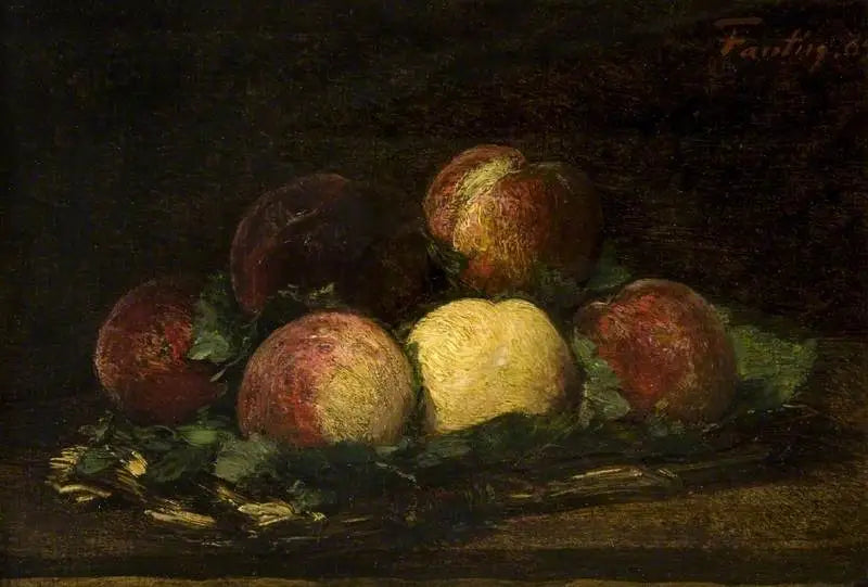 Cesta de duraznos - Henri Fantin-Latour