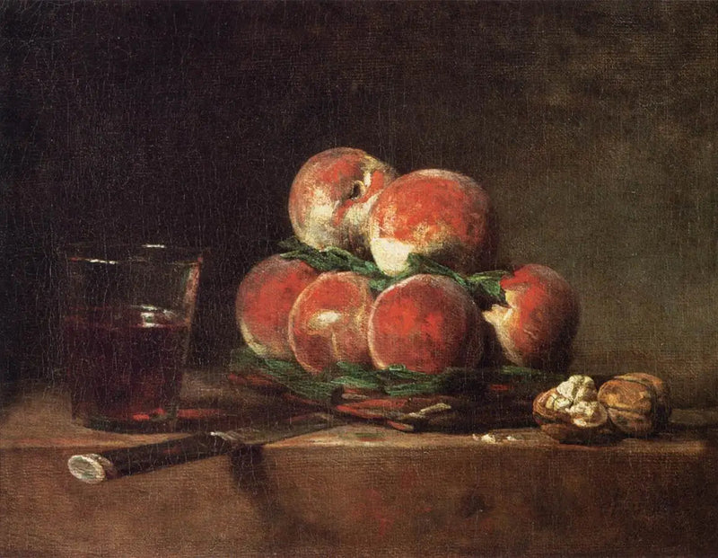 Cesta de duraznos - Jean Simeón Chardin