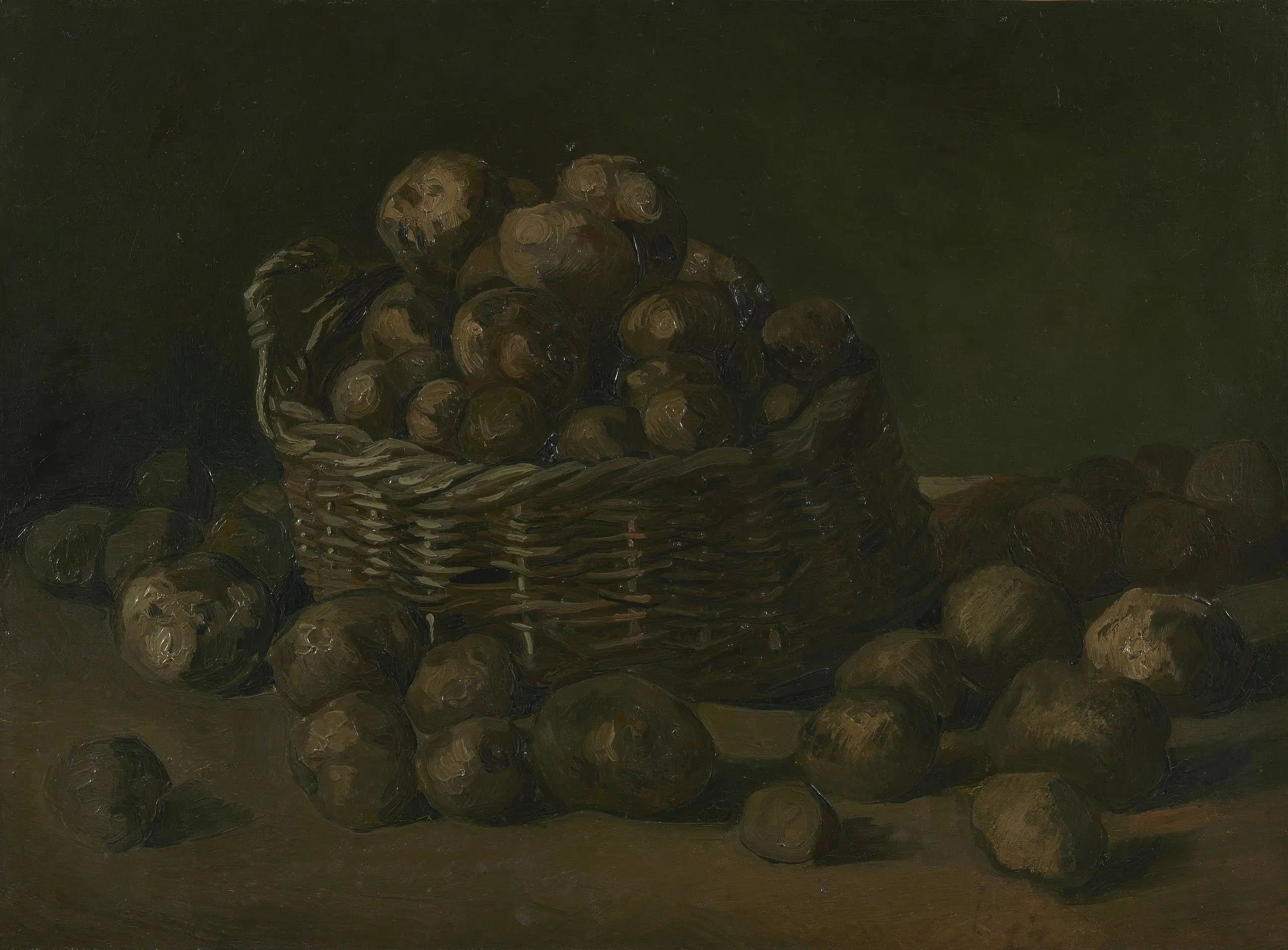 Panier de pommes de terre - Vincent van Gogh image 1 copie peinte à la main à l’huile