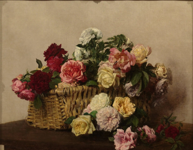 Cesta de rosas - Henri Fantin-Latour