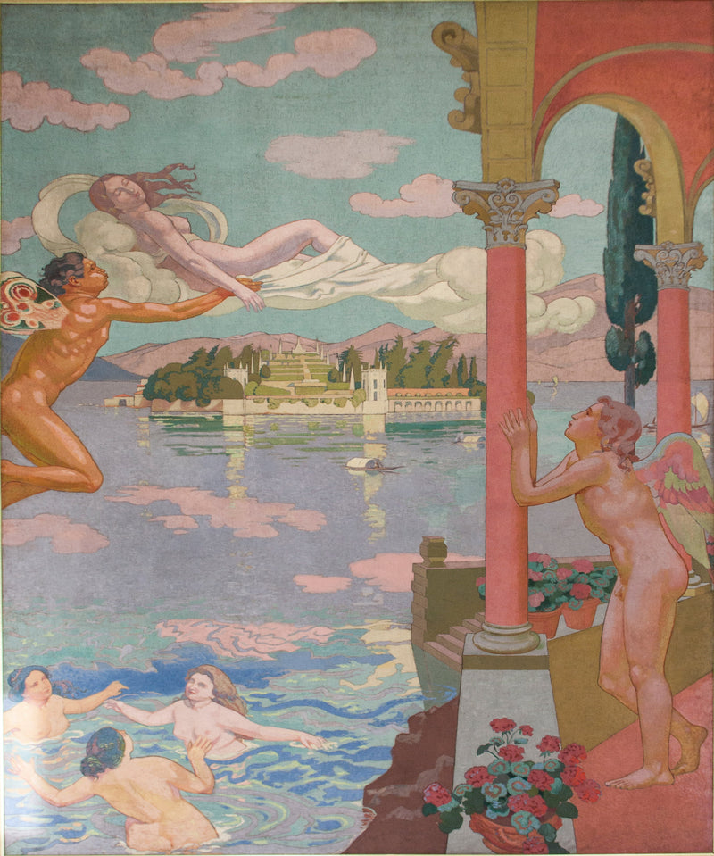 Panel II. El Zéfiro, por orden del Amor, transporta a Psique a una isla de delicias - Maurice Denis