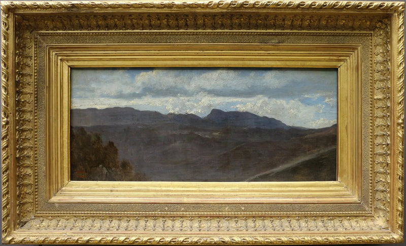 Panorama de la campiña romana. Las montañas Prenestini vistas desde Olevano - Jean-Baptiste Camille Corot
