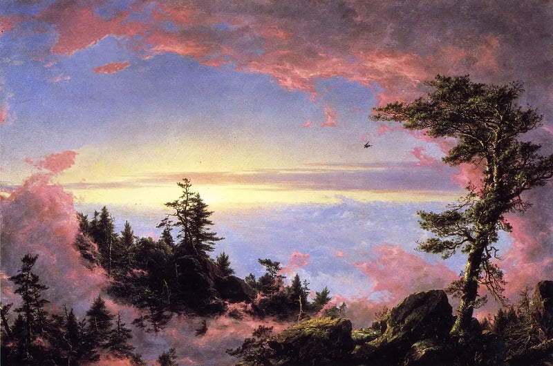 Sobre las nubes al amanecer del sol - Frederic Edwin Church