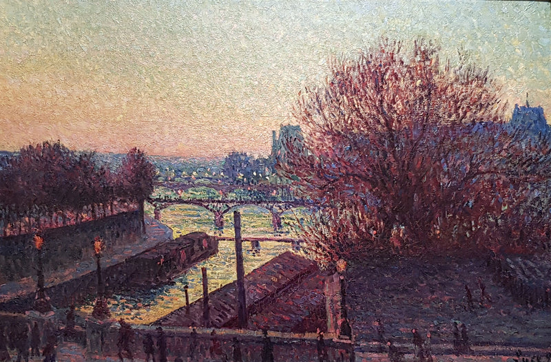París, vista de la Sena, de noche - Maximilien Luce