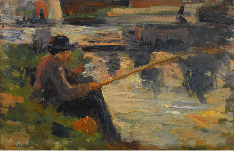 Parizelle en la pesca en Bas-Meudon - Maximilien Luce