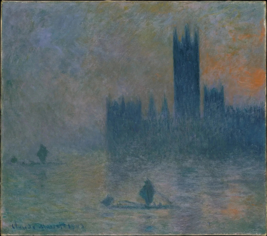 Londres, el Parlamento (Efecto de niebla) - Claude Monet