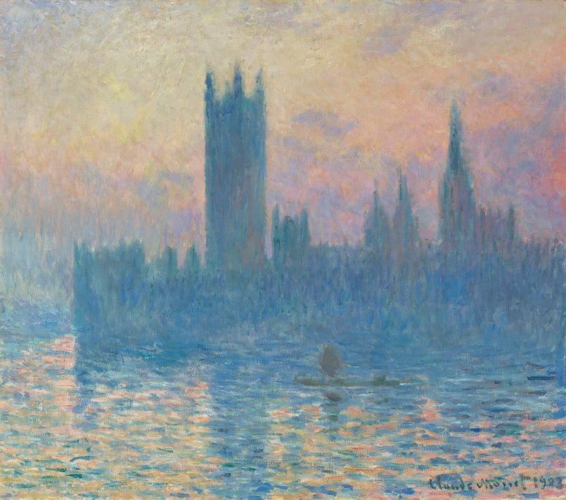 Parlamento, puesta de sol W1598 - Claude Monet