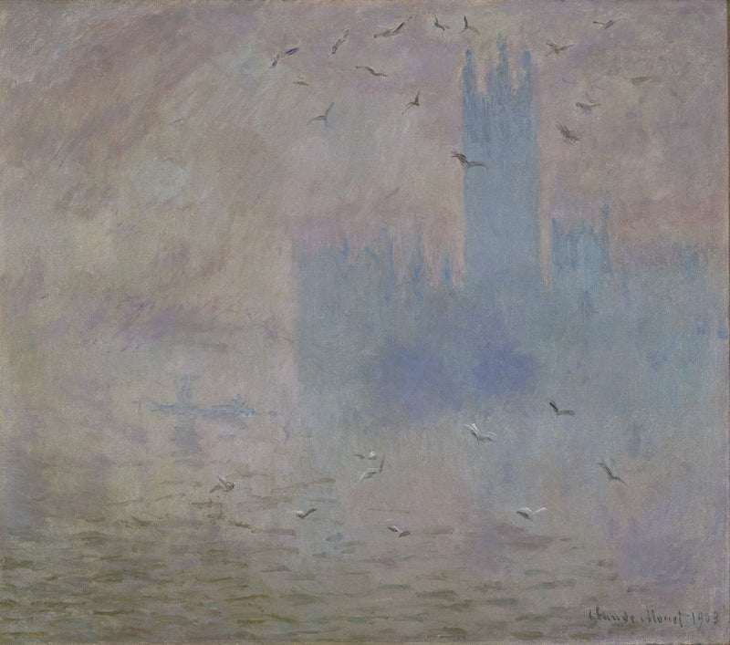 Parlamento, las gaviotas W1612 - Claude Monet