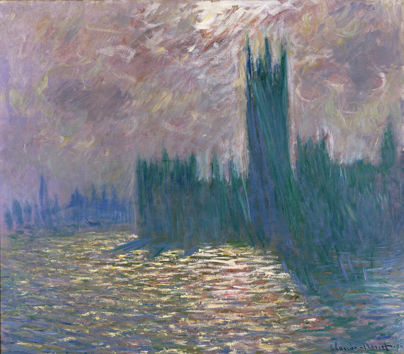 Londres, Parlamento, reflexiones sobre el Támesis W1606 - Claude Monet
