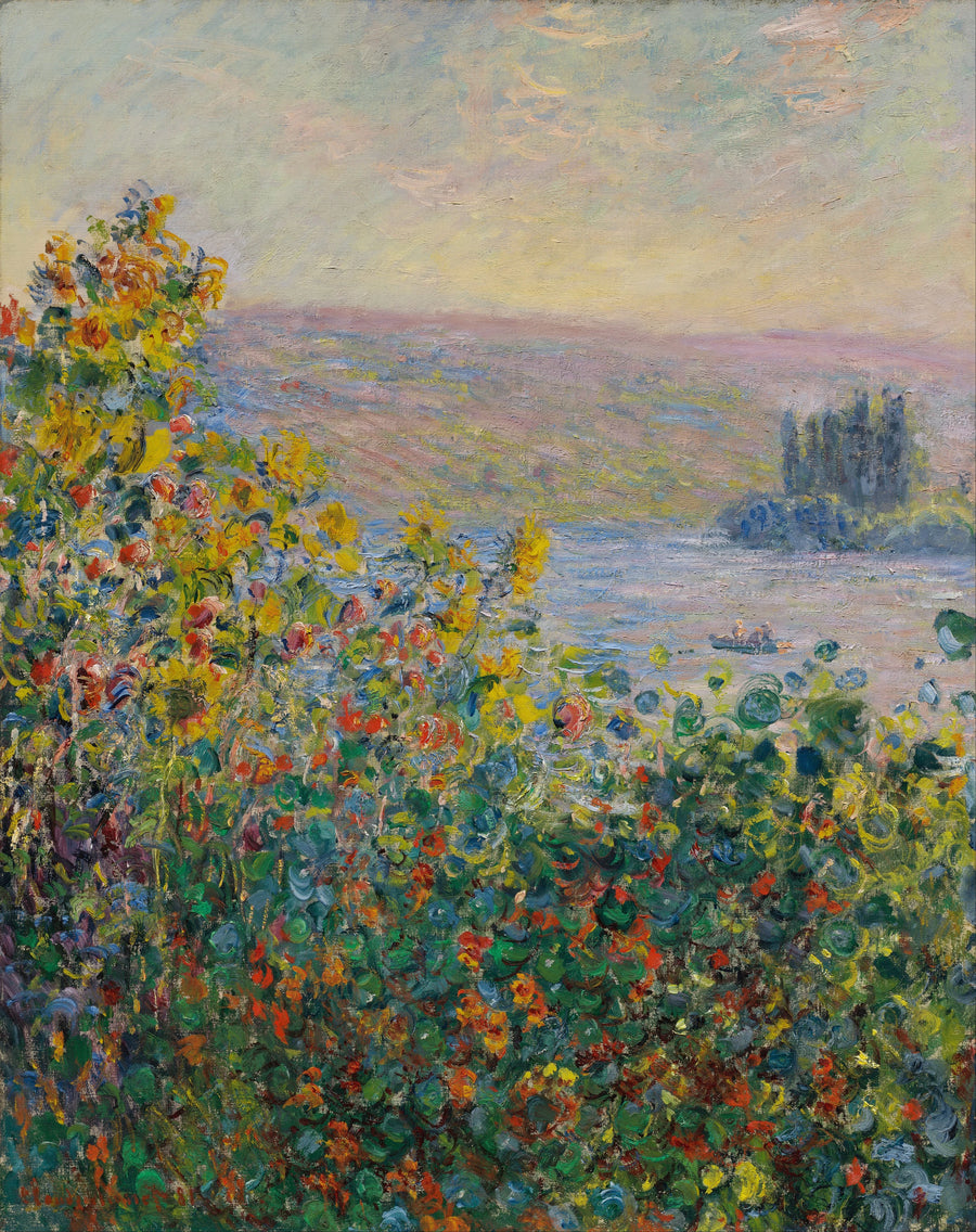 Camas de flores en Vétheuil W693 - Claude Monet