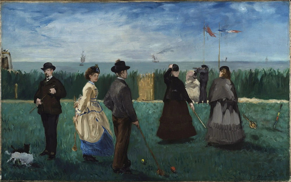 Partie de Croquet à Boulogne–sur–Mer - Édouard Manet image 1 reproduction réalisée par Alpha Reproduction