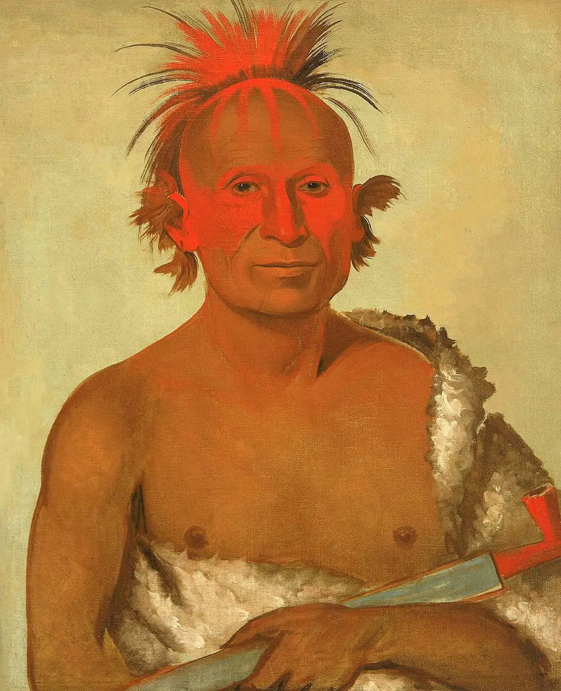 Pash-ee-pa-hó, Pequeño Chef Punzante, el Joven, uno de los Valientes de Black Hawk - George Catlin