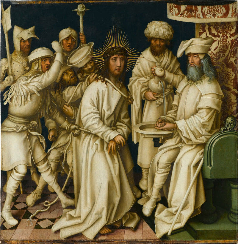 Pasión gris: El Cristo ante Pilato - Hans Holbein el Viejo
