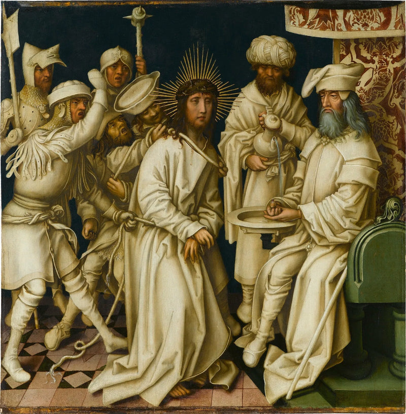 Pasión gris: El Cristo ante Pilato - Hans Holbein el Viejo