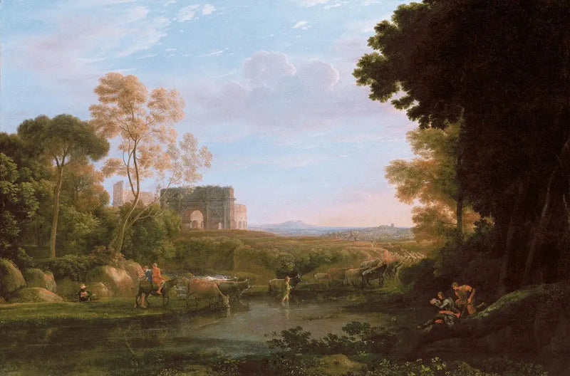 Pastorale con el Arco de Constantino - Claude Lorrain